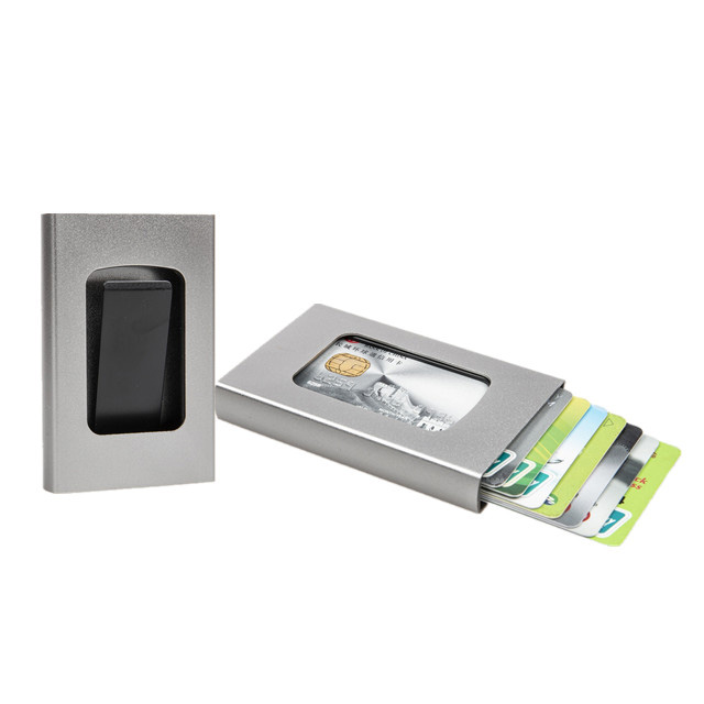 RFID Blacking Secure Pocket Wallet Aluminium Cash සහ Card Holder